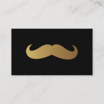 Barber Golden Mustache Professional Qr Code Unique Business Card at Zazzle