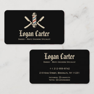 Barber Grooming Specialist Business Card