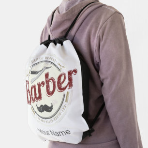 Barber Hair Hustler Hairdresser Retro Hairstylist Drawstring Bag