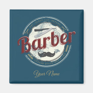 Barber Hair Hustler Hairdresser Retro Hairstylist Magnet