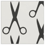Barber hair salon black scissors white pattern fabric