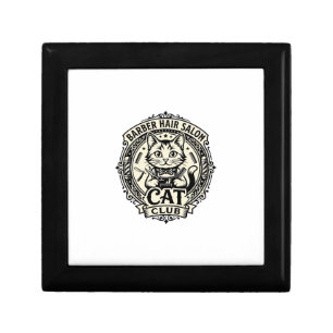 Barber Hair Salon Cat Funny Cat Graphic - Barber H Gift Box