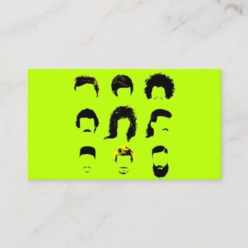 Barber Hair Salon _ Various Hairstyles Business Card