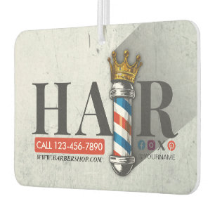 Barber Hair Shop King Crown Barber Pole Hair Salon Air Freshener