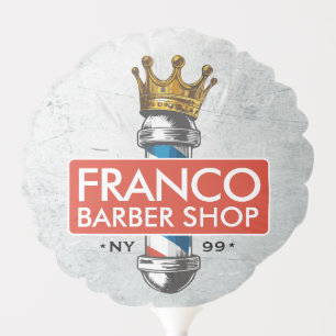 Barber Hair Shop King Crown Barber Pole Hair Salon Balloon
