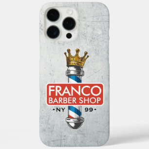 Barber Hair Shop King Crown Barber Pole Hair Salon iPhone 16 Pro Max Case