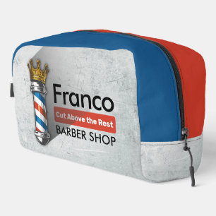 Barber Hair Shop King Crown Barber Pole Hair Salon Dopp Kit