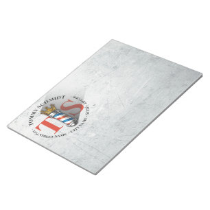 Barber Hair Shop King Crown Barber Pole Hair Salon Notepad