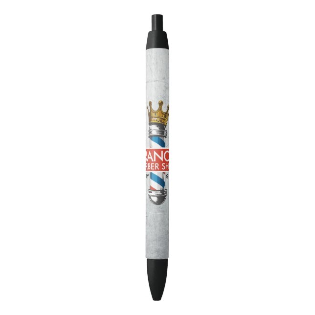 Barber Hair Shop King Crown Barber Pole Hair Salon Pen (Front Vertical)