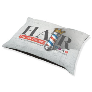 Barber Hair Shop King Crown Barber Pole Hair Salon Pet Bed
