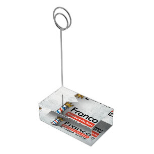 Barber Hair Shop King Crown Barber Pole Hair Salon Place Card Holder