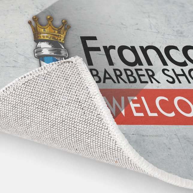 Barber Hair Shop King Crown Barber Pole Hair Salon Rug (Indoor)