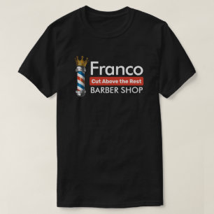 Barber Hair Shop King Crown Barber Pole Hair Salon T-Shirt