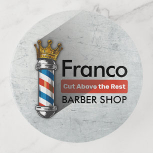 Barber Hair Shop King Crown Barber Pole Hair Salon Trinket Tray