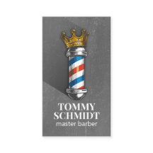 Barber Hair Shop Royal Crown Barber Pole QR Code