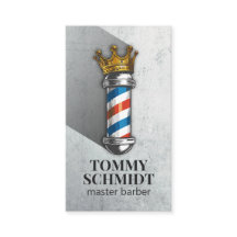 Barber Hair Shop Royal Crown Barber Pole QR Code