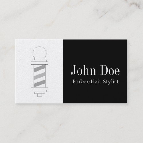 Barber/Hair Stylist Black Golden Business Card Template