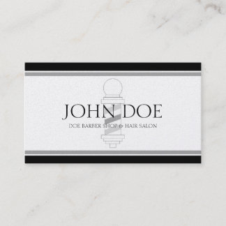 Barber/Hair Stylist Black/Platinum Business Card