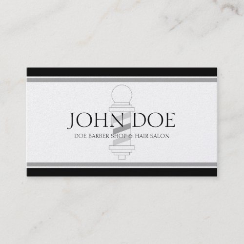 Barber/Hair Stylist Black/Platinum Business Cards