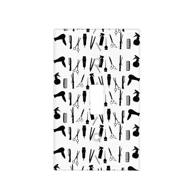 Barber Hair Stylist Business Salon Light Switch Cover (Front)