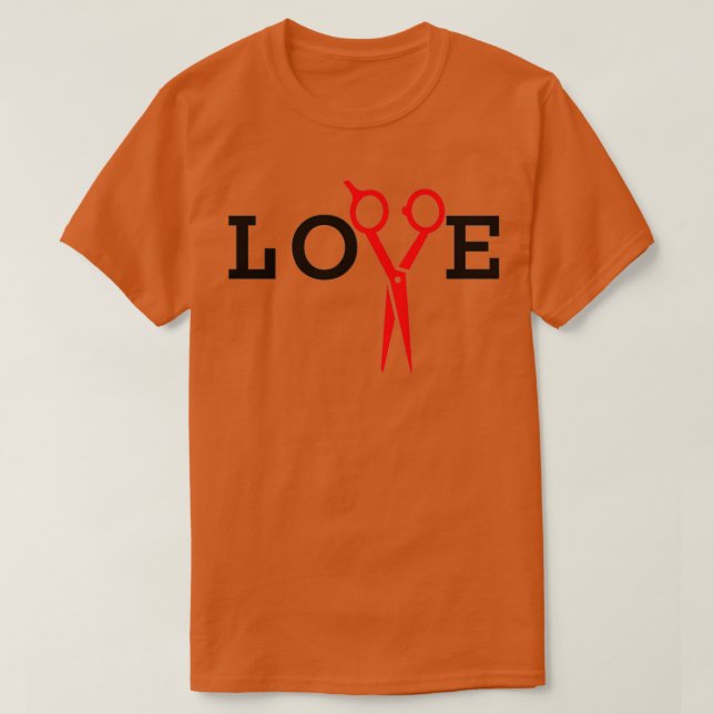 Barber Hair Stylist Love 2 T-Shirt (Design Front)