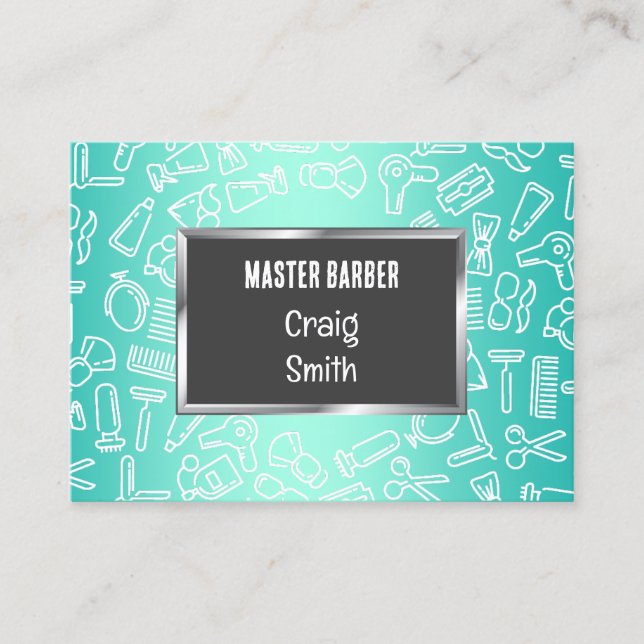 ✂️ Barber Hairdresser Business Card (Front)