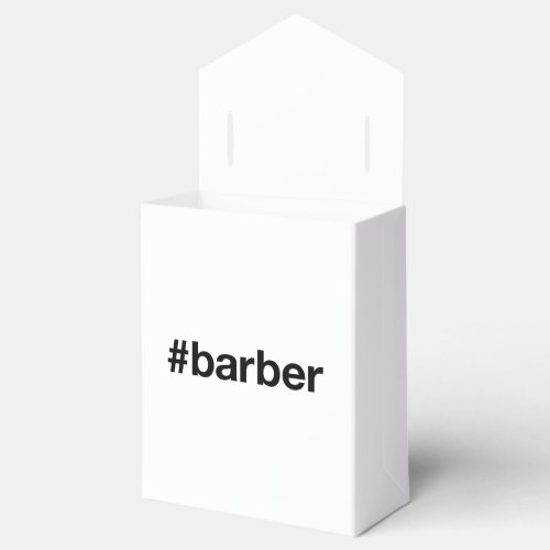 BARBER Hairdresser Hashtag Favor Boxes