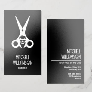 Barber Hairdresser Salon Raised Spot UV Business Card