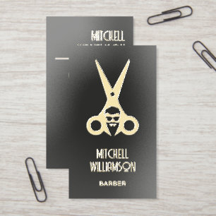 Barber Hairdresser Salon Raised Spot UV Business Card