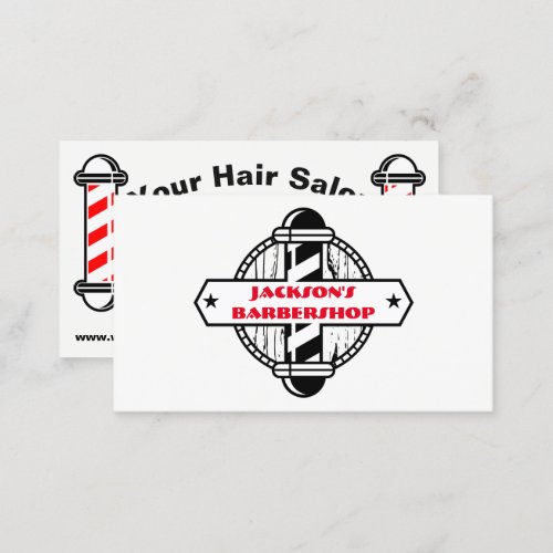 Barber Hairstylist  Hair Salon Business Card