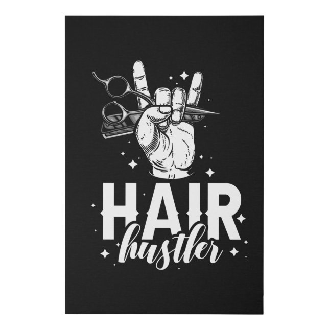 Barber Hairstylist Hairdresser Faux Canvas Print (Front)