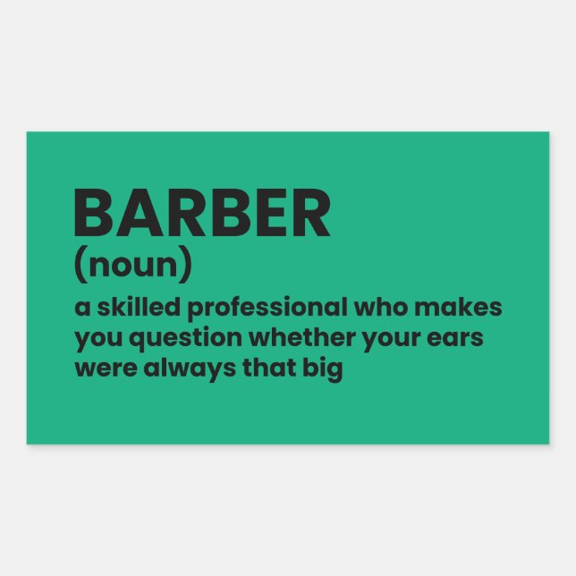 Barber Humor Definition Sticker (Front)