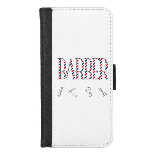 Barber iPhone Wallet Case (Front)