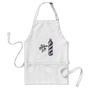 Barber Is In Adult Apron