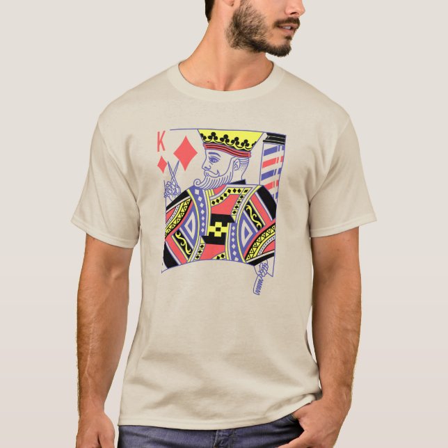 Barber King of Diamonds Hair Stylist Hairdresser T-Shirt (Front)