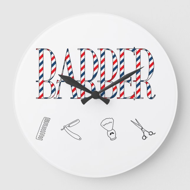Barber Large Clock (Front)