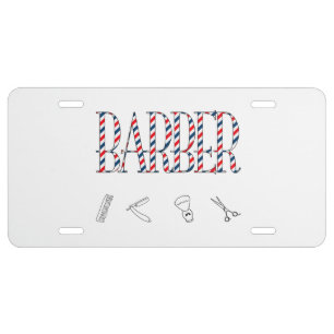 Barber License Plate