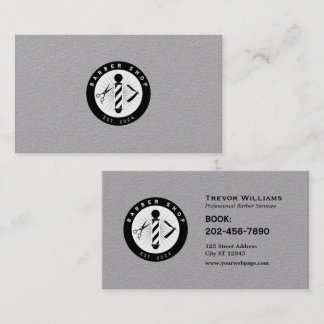 Barber logo sign professional barbershop business card
