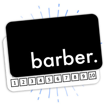 Barber. Loyalty Punch Card by identica at Zazzle