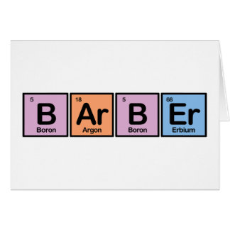 Barber made of Elements Cards