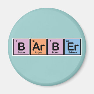Barber made of Elements Magnet