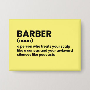Barber Meaning With Humor Button