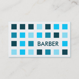BARBER (mod squares) Business Card