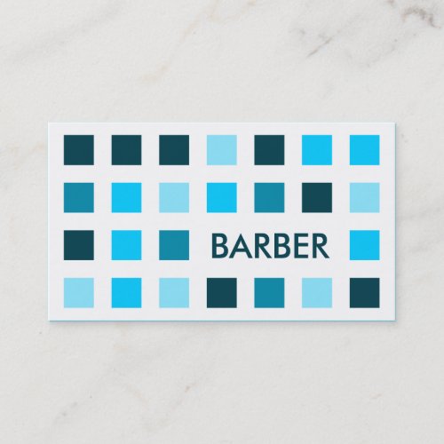 BARBER (mod squares) Business Card Template