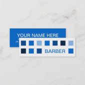 BARBER (mod squares) Mini Business Card (Front/Back)