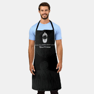 Barber Mustache Beard Hair Illustration Apron