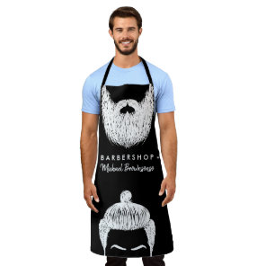 Barber Mustache Beard Hair Salon Apron