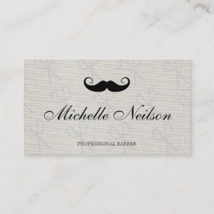 Barber Mustache Icon Business Card