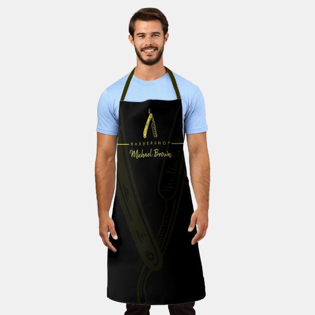 Barber Neon Yellow | Salon Branding Apron