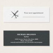 Barber Next appointment Gray White Scissor Comb (Front & Back)